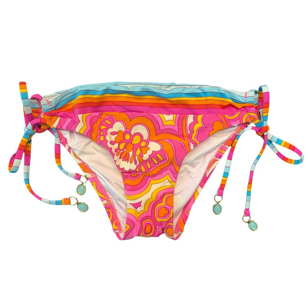 TRINA TURK *NWT/NOWT Morning Sunrise Bikini Set - Twist Bandeau Top, Bottom Sz 0 - Picture 3 of 14